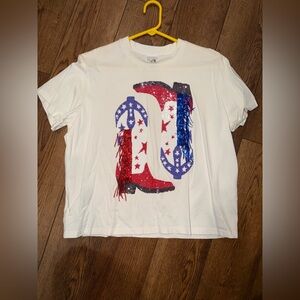 Queen of Sparkles Boot Tee size XS